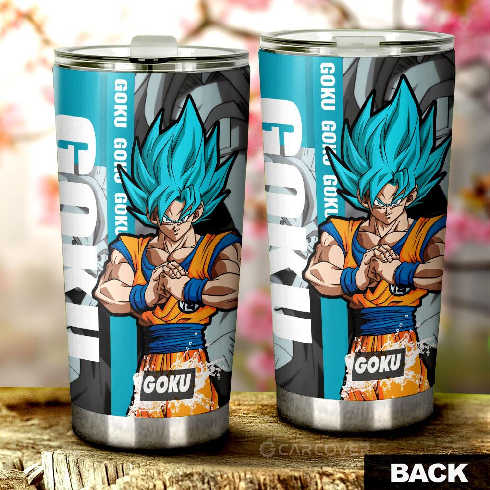Goku Blue Tumbler Cup Custom Anime Dragon Ball Car Accessories