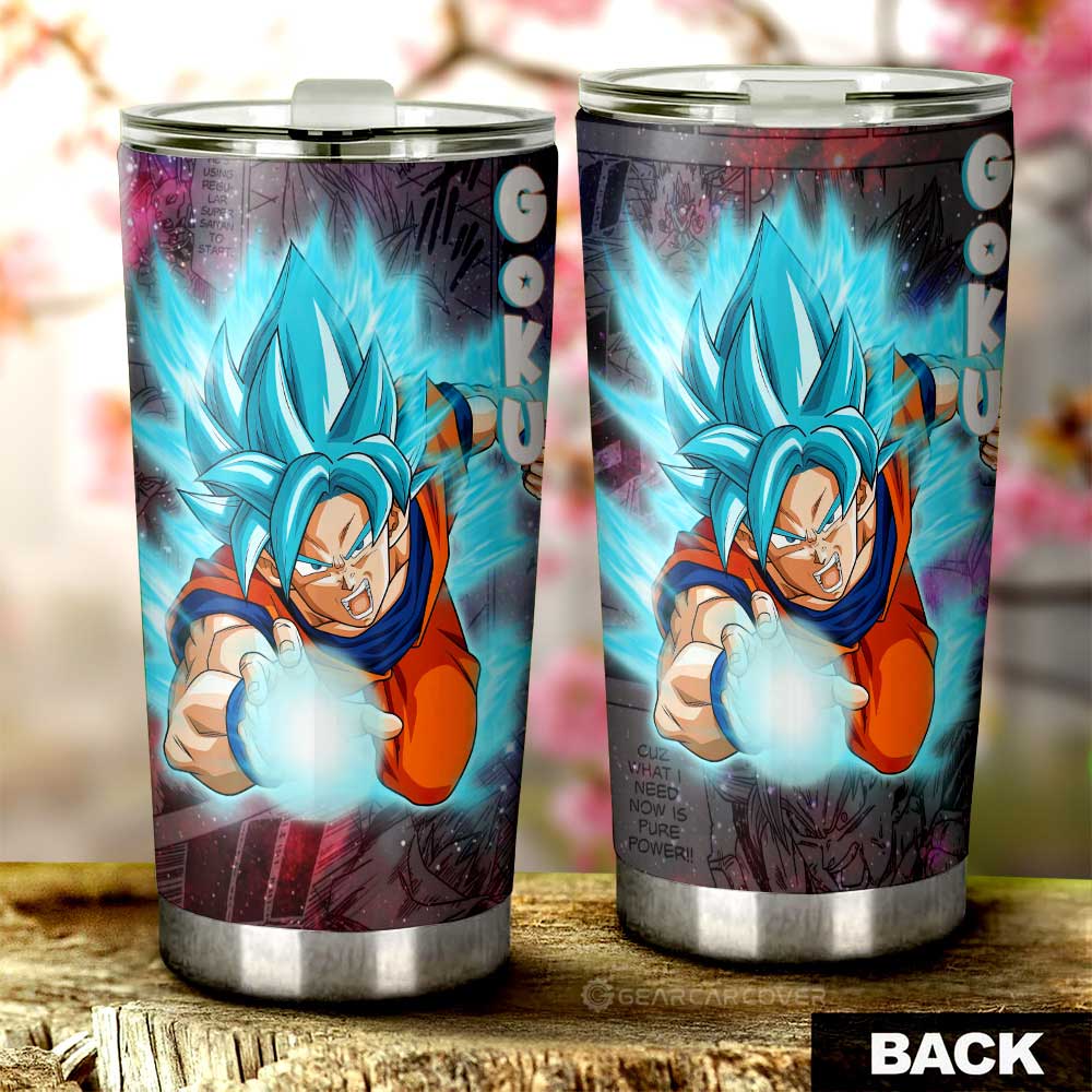 Goku Blue Tumbler Cup Custom Car Accessories Galaxy Style