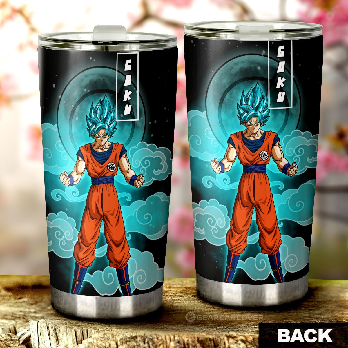 Goku Blue Tumbler Cup Custom Dragon Ball Anime Car Accessories