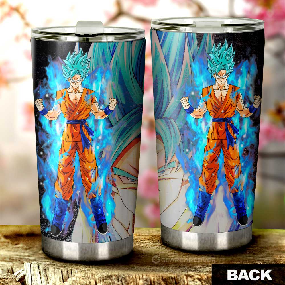 Goku Blue Tumbler Cup Custom Dragon Ball Anime Car Interior Accessories