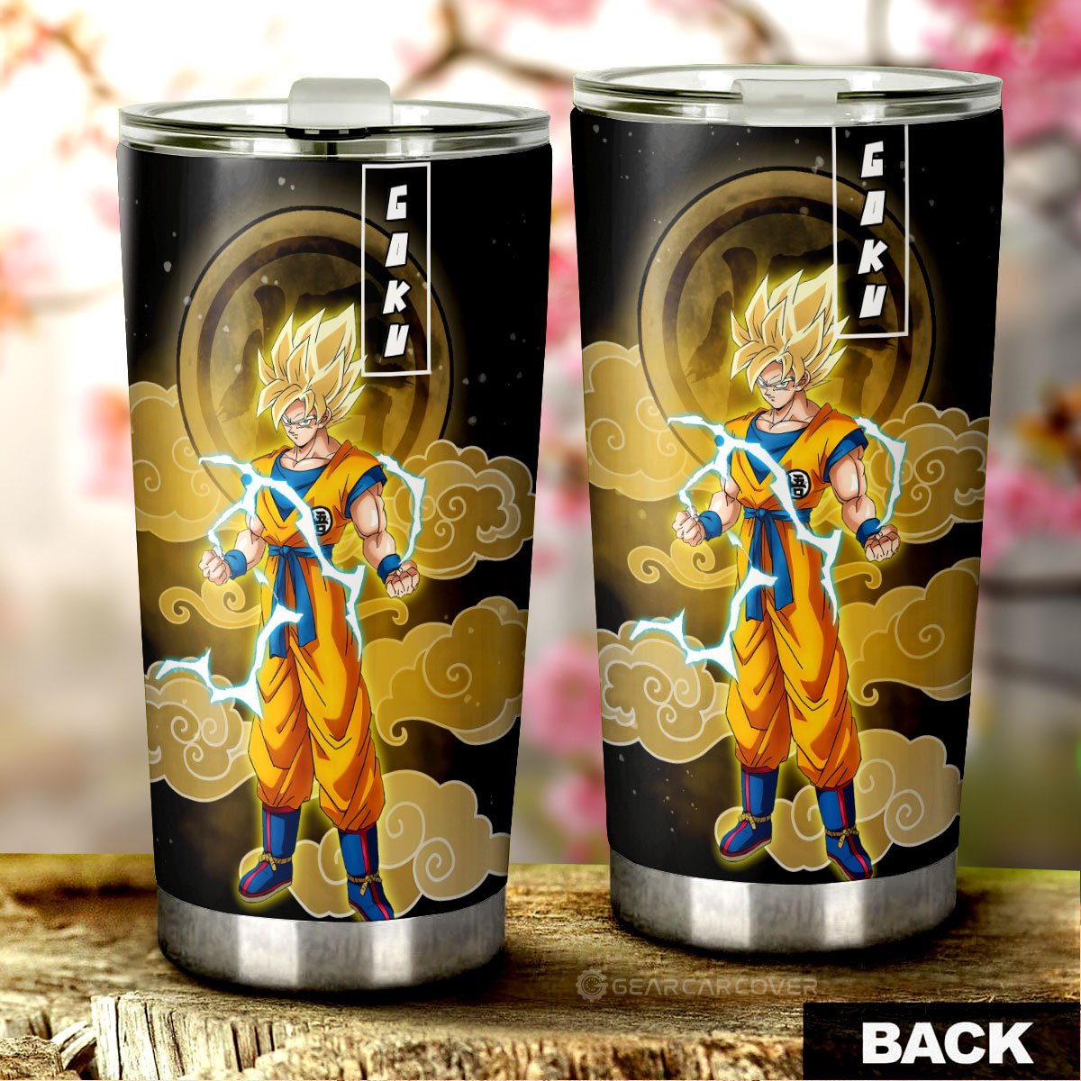 Goku SSJ Tumbler Cup Custom Anime Dragon Ball Car Accessories