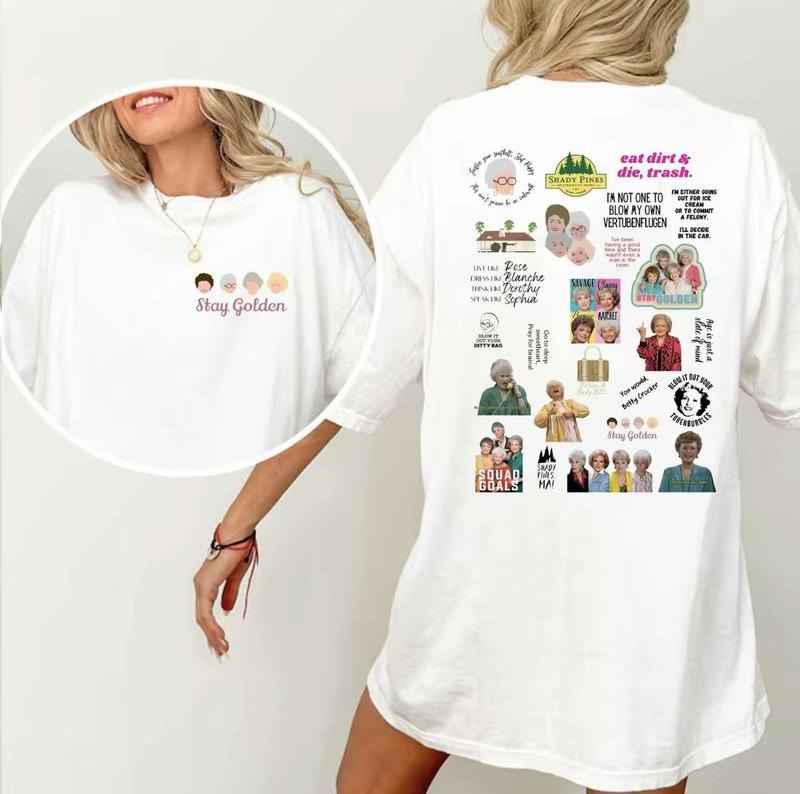 Golden Girls Shirt- Stay Golden Shirt- Eat Dirt And Die, Trash Shirt- Thug Life Shirt- Sitcom Shirt- Gift For Fan- Golden Girls Lover Gift, Sweatshirt, Hoodie
