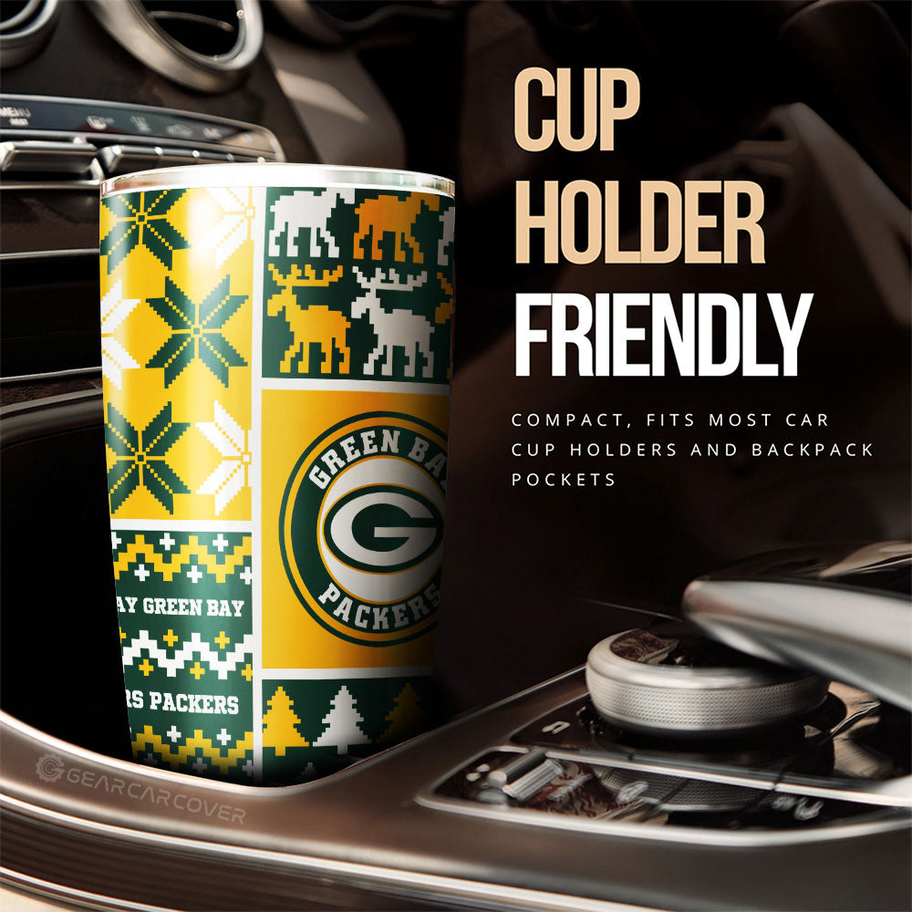 Green Bay Packers Tumbler Cup Custom Ugly Style Car Accessories