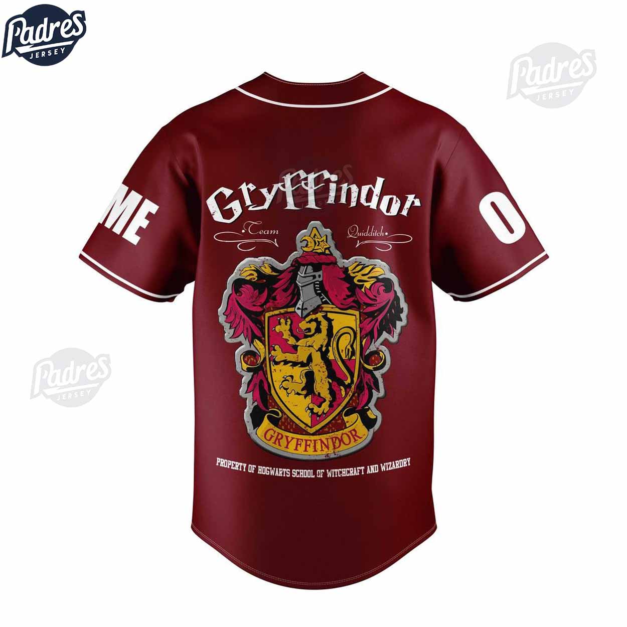 Gryffindor Quidditch Harry Potter Custom Baseball Jersey - Padres Jersey Oasis: Elevate Your Baseball Style Game
