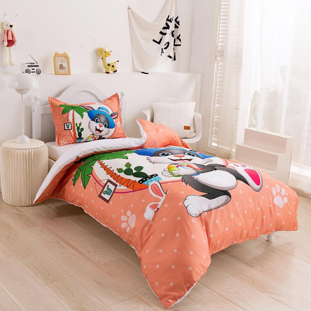 3D Cartoon Animal Rabbit Quilt Cover Set Bedding Set Duvet Cover Pillowcases 356