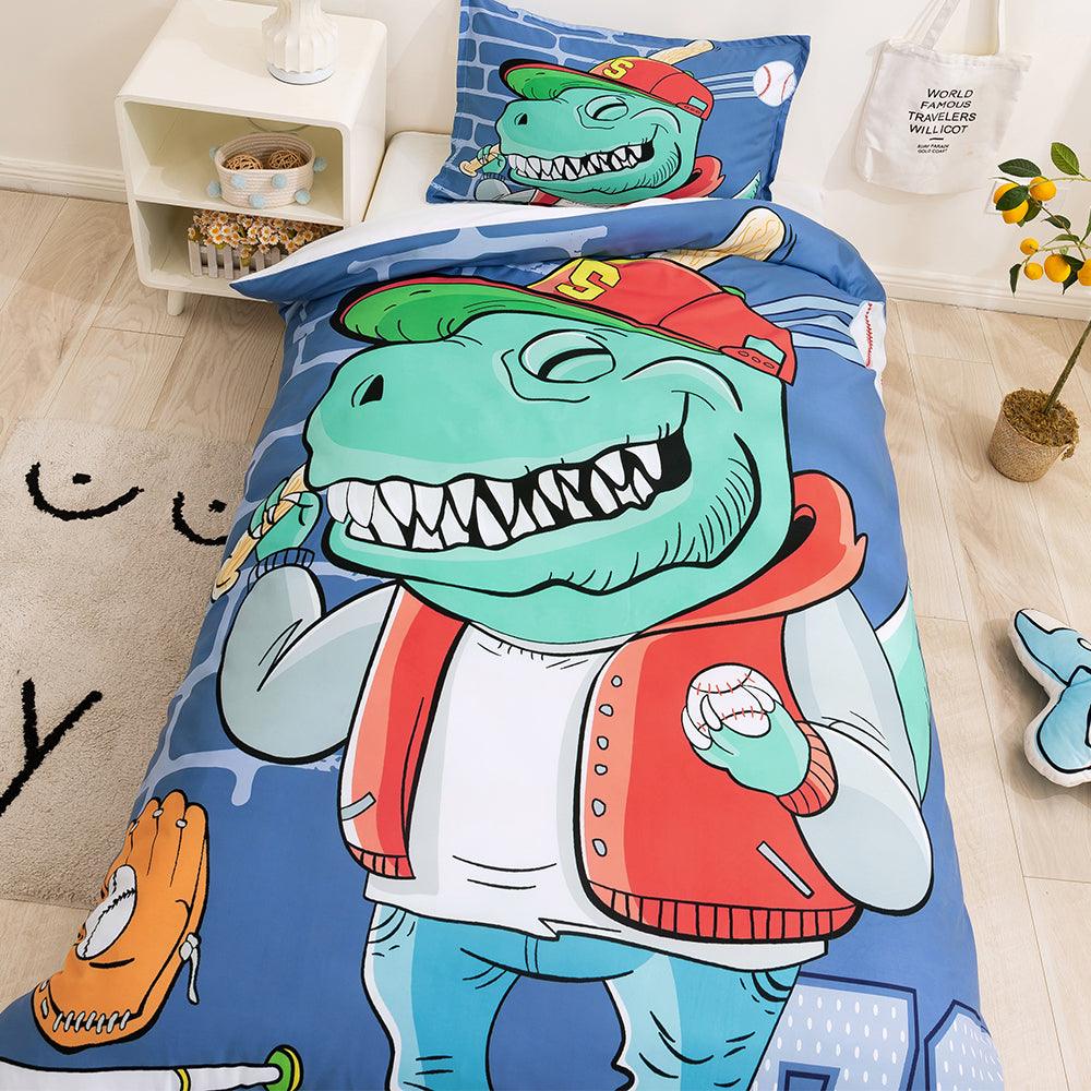 3D Cartoon Baseball Dinosaur Quilt Cover Set Bedding Set Duvet Cover Pillowcases 92