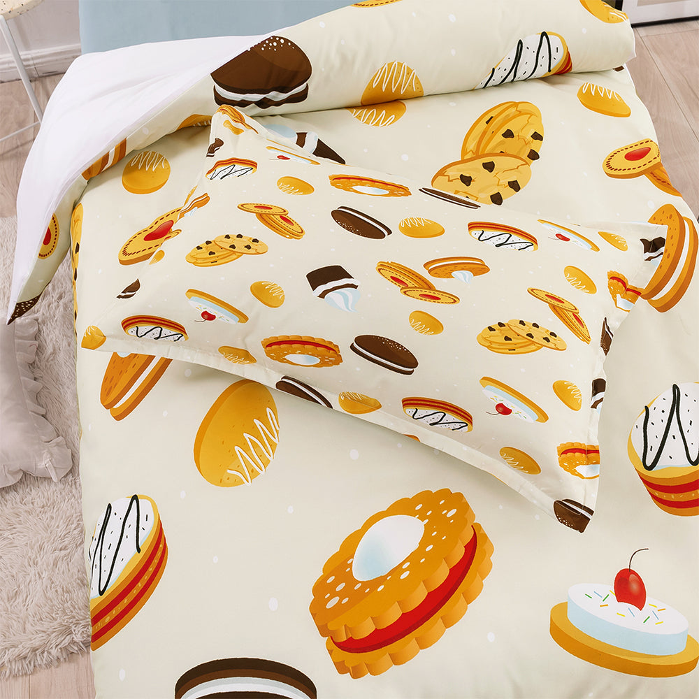 3D Cake Cookie Pattern Quilt Cover Set Bedding Set Duvet Cover Pillowcases 417