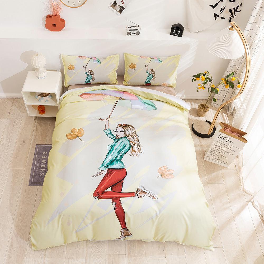 3D Cartoon Girl Pattern Quilt Cover Set Bedding Set Duvet Cover Pillowcases 73