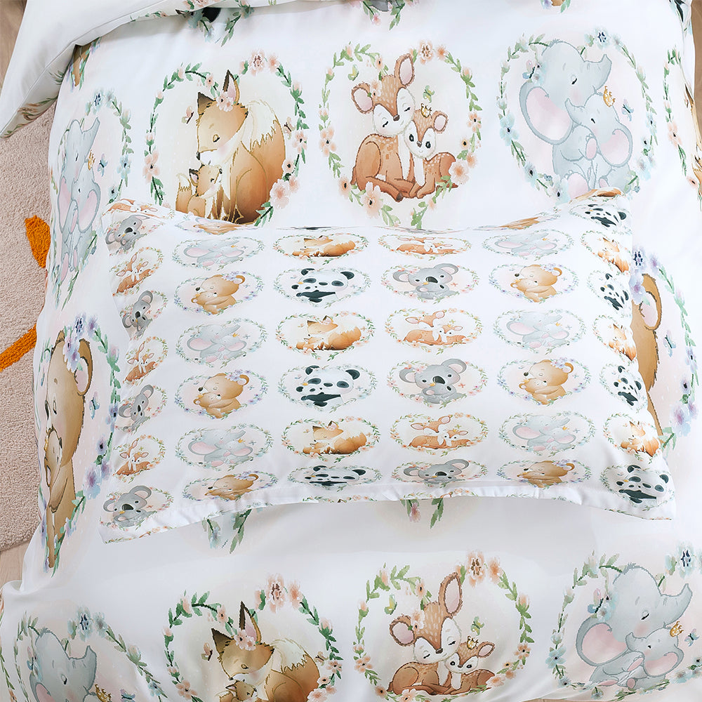 3D Bear Panda Koala Elephant Deer Fox Cartoon Quilt Cover Set Bedding Set Duvet Cover Pillowcases 255