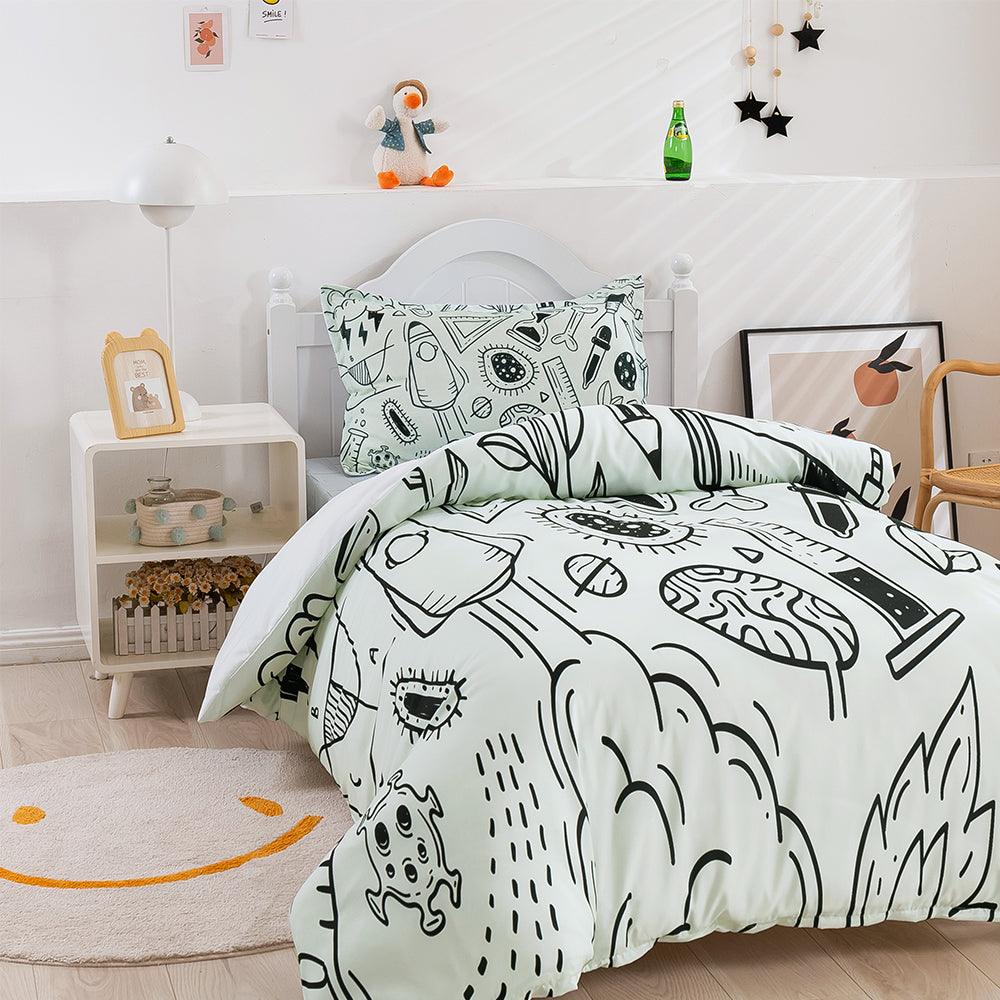 3D Cartoon Monster Pattern Quilt Cover Set Bedding Set Duvet Cover Pillowcases 402