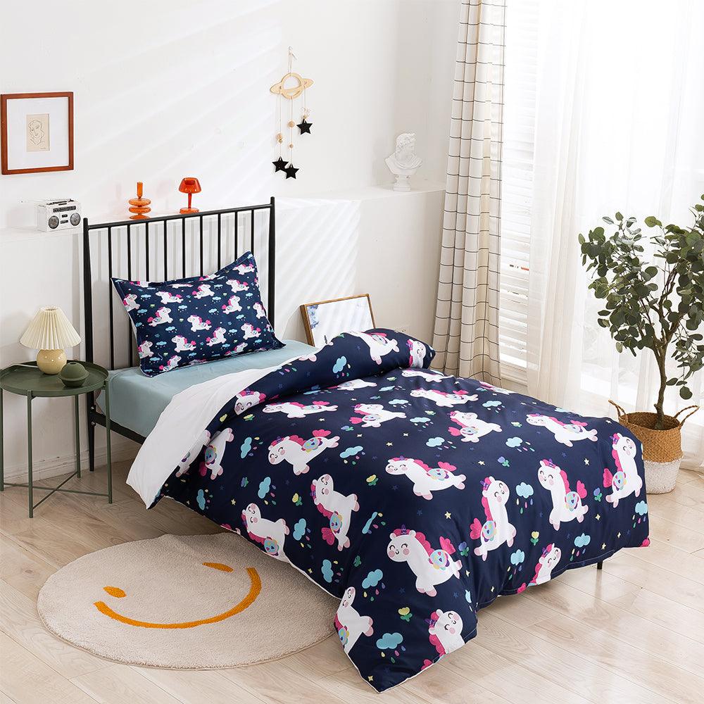3D Cartoon Animal Unicorn Quilt Cover Set Bedding Set Duvet Cover Pillowcases 403