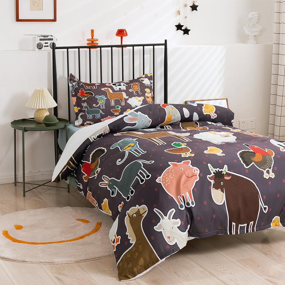 3D Cartoon Animal Pattern Quilt Cover Set Bedding Set Duvet Cover Pillowcases 409
