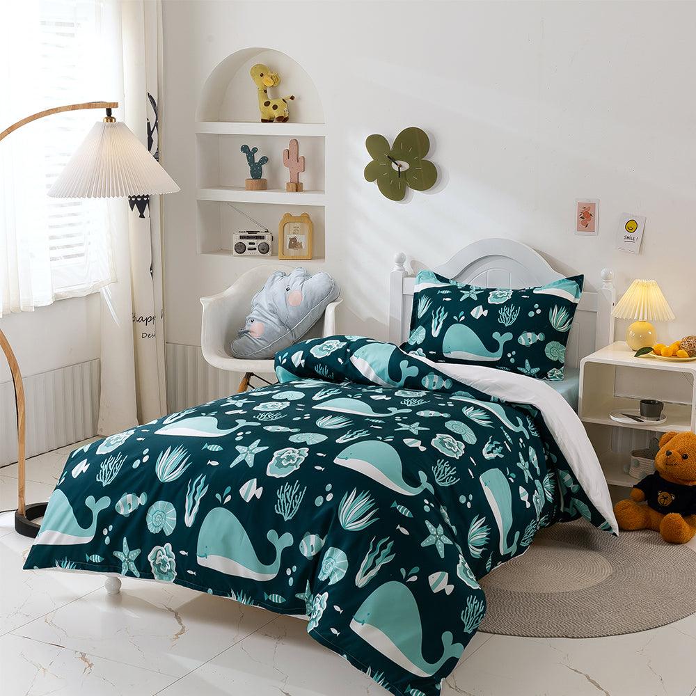 3D Cartoon Animal Dolphin Conch Quilt Cover Set Bedding Set Duvet Cover Pillowcases 251