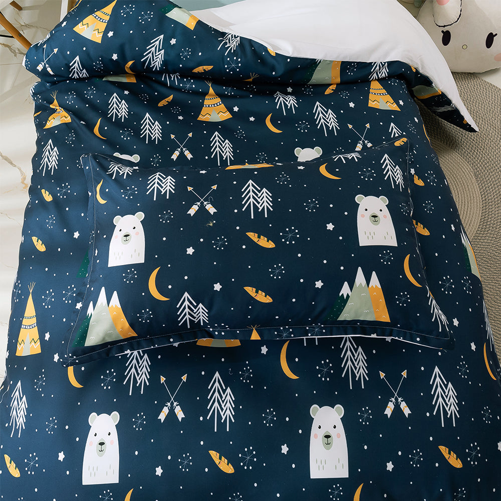 3D Bear Trees Mountain Pattern Quilt Cover Set Bedding Set Duvet Cover Pillowcases 79