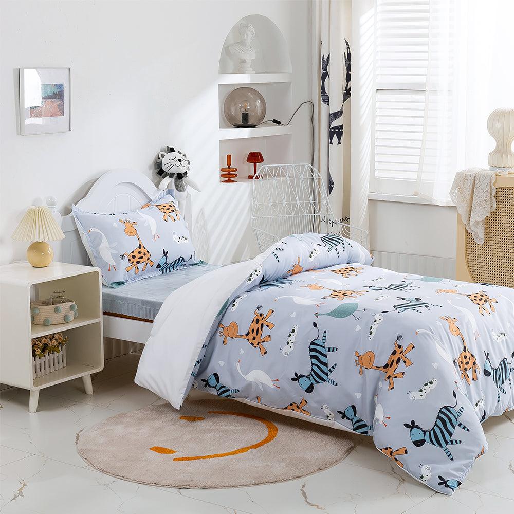 3D Cartoon Animal Giraffe Quilt Cover Set Bedding Set Duvet Cover Pillowcases 486
