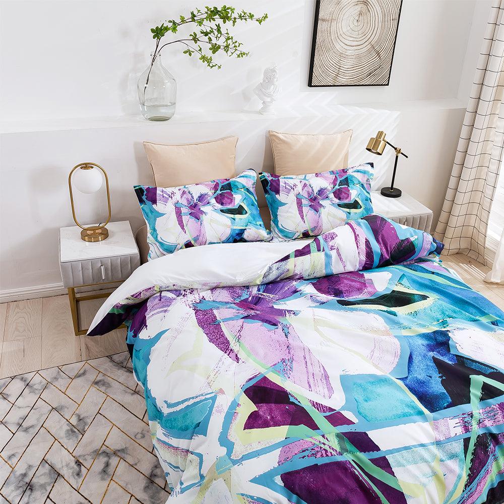 3D Abstract Color Pattern Quilt Cover Set Bedding Set Duvet Cover Pillowcases 447