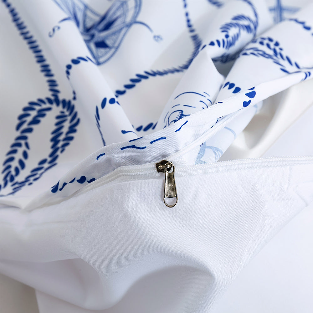 3D Boat Rudder Lighthouse Pattern Blue Quilt Cover Set Bedding Set Duvet Cover Pillowcases 278