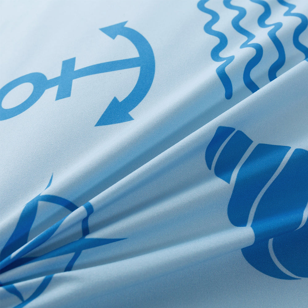 3D Boat Anchor Blue Quilt Cover Set Bedding Set Duvet Cover Pillowcases 9