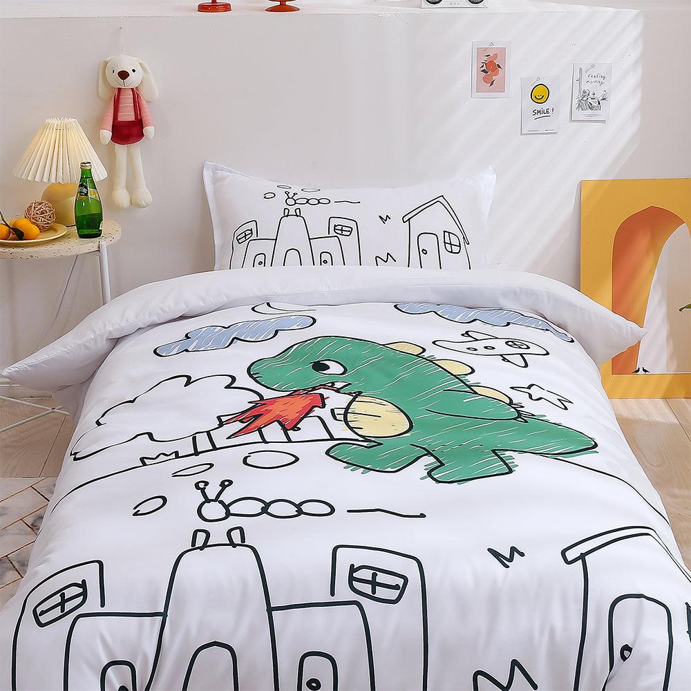 3D Cartoon Animal Dinosaur Quilt Cover Set Bedding Set Duvet Cover Pillowcases 167