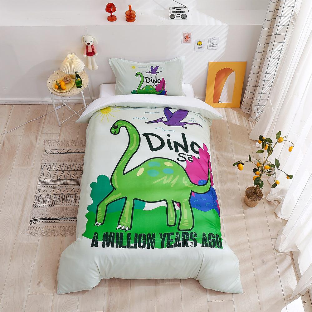 3D Cartoon Animal Dinosaur Green Quilt Cover Set Bedding Set Duvet Cover Pillowcases 168