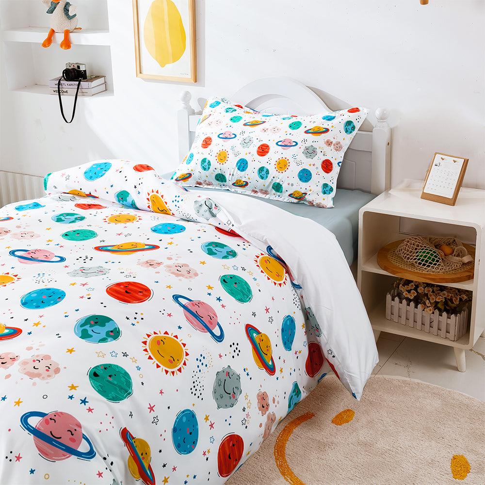 3D Cartoon Color Planet Quilt Cover Set Bedding Set Duvet Cover Pillowcases 25