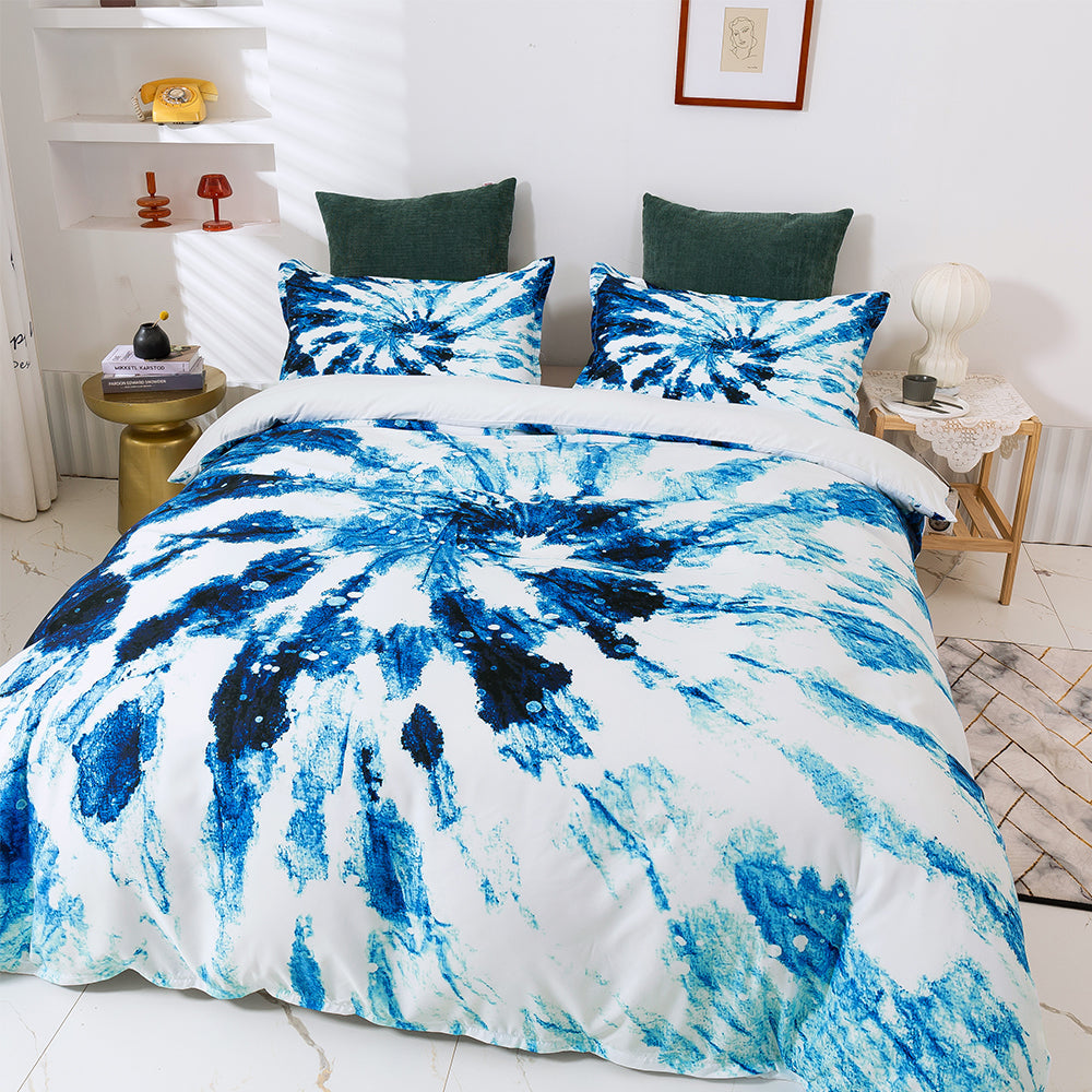 3D Blue Spiricle Watercolor Quilt Cover Set Bedding Set Duvet Cover Pillowcases 639
