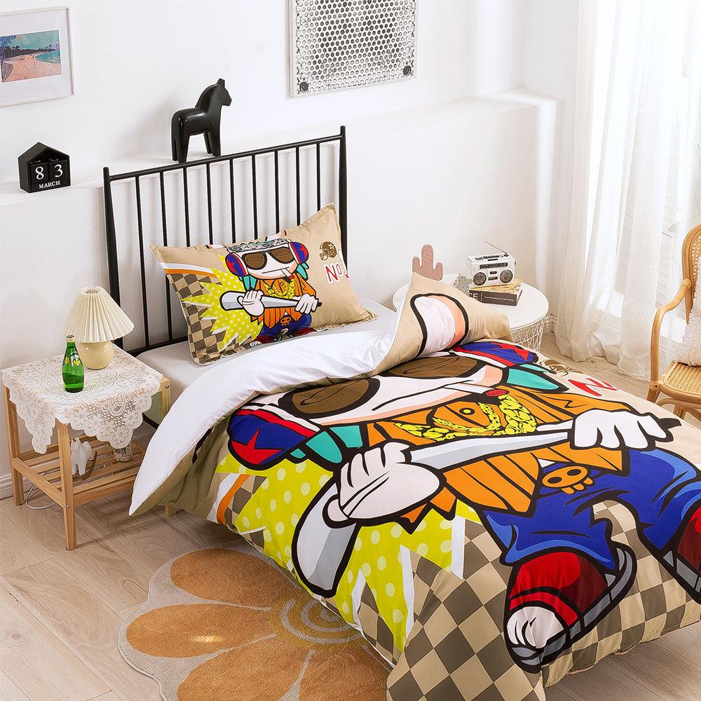 3D Cartoon Animal Baseball Quilt Cover Set Bedding Set Duvet Cover Pillowcases 329