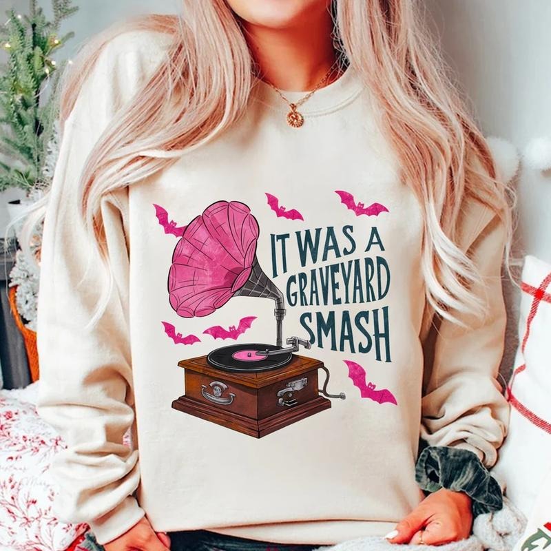 Halloween Sweatshirt, Spooky Season Crewneck, Spooky Bitch, Graveyard Smash, Aesthetic Sweatshirt, Witchy Shirt, Skeleton Coquette Halloween Sweater
