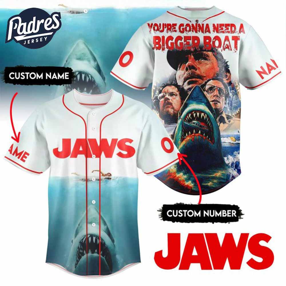 Jaws Youre Gonna Need A Bigger Boat Baseball Jersey - Padres Jersey Oasis: Elevate Your Baseball Style Game
