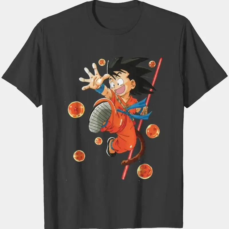 Kid Goku Dragon Ball Quest T-Shirt, Dragon Ball Z Classic Anime Apparel, Perfect Gift for DBZ Fans, Unisex Casual Wear, Fun Goku and Dragon Balls Design, Must-Have for Anime Lovers Sweatshirt, Hoodie, Comfort Colors