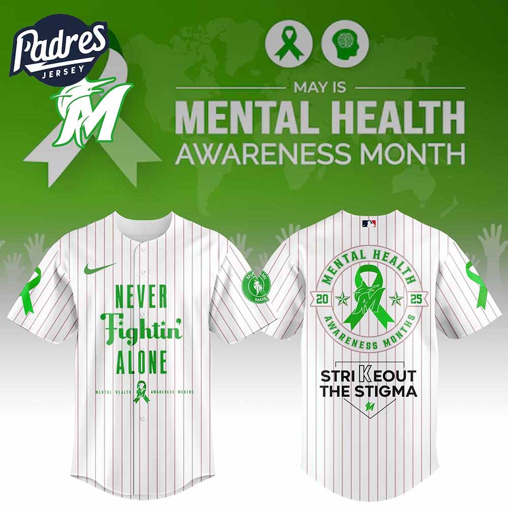 Miami Marlins MLB x Special Mental Health Awareness Week Baseball Jersey - Padres Jersey Oasis: Elevate Your Baseball Style Game