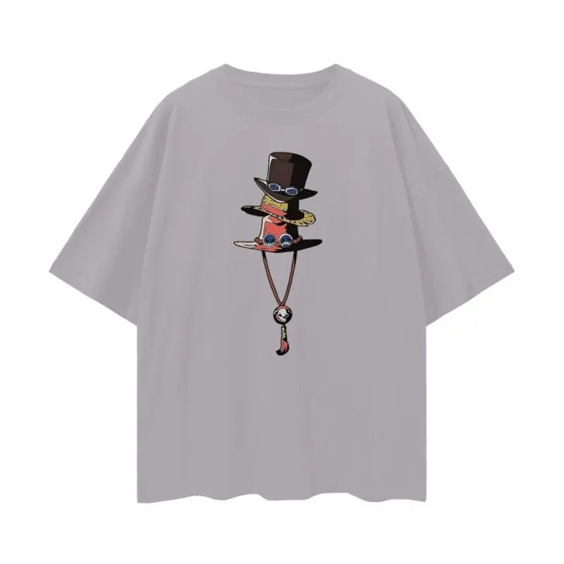 One Piece Luffy Ace Sabo Hats T-Shirt, One Piece Three Brothers Hat Inspired Oversize T-Shirt Sweatshirt, Hoodie, Comfort Colors