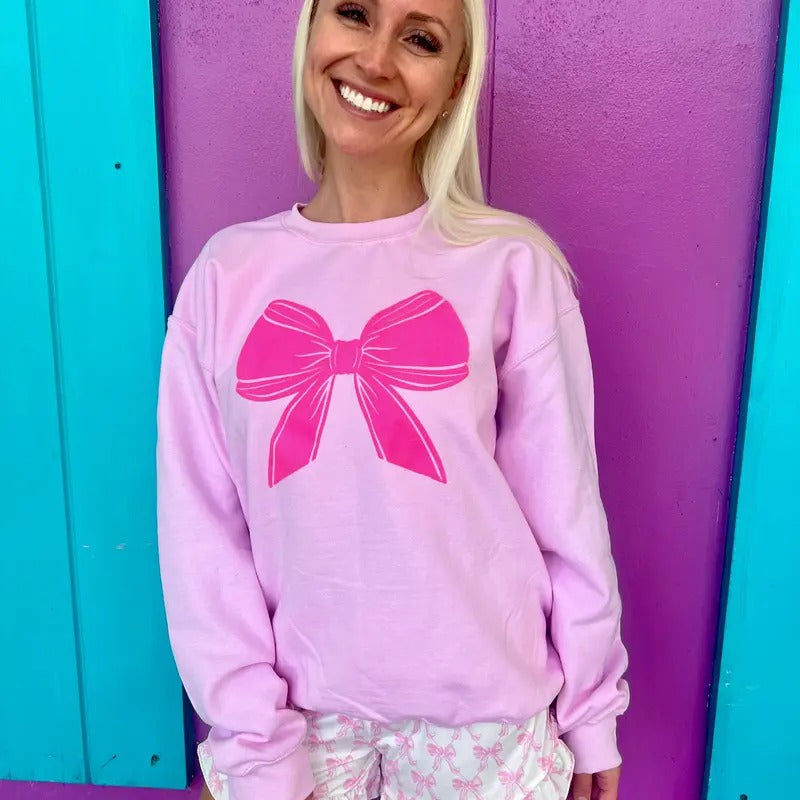 Pink Bow Sweatshirt