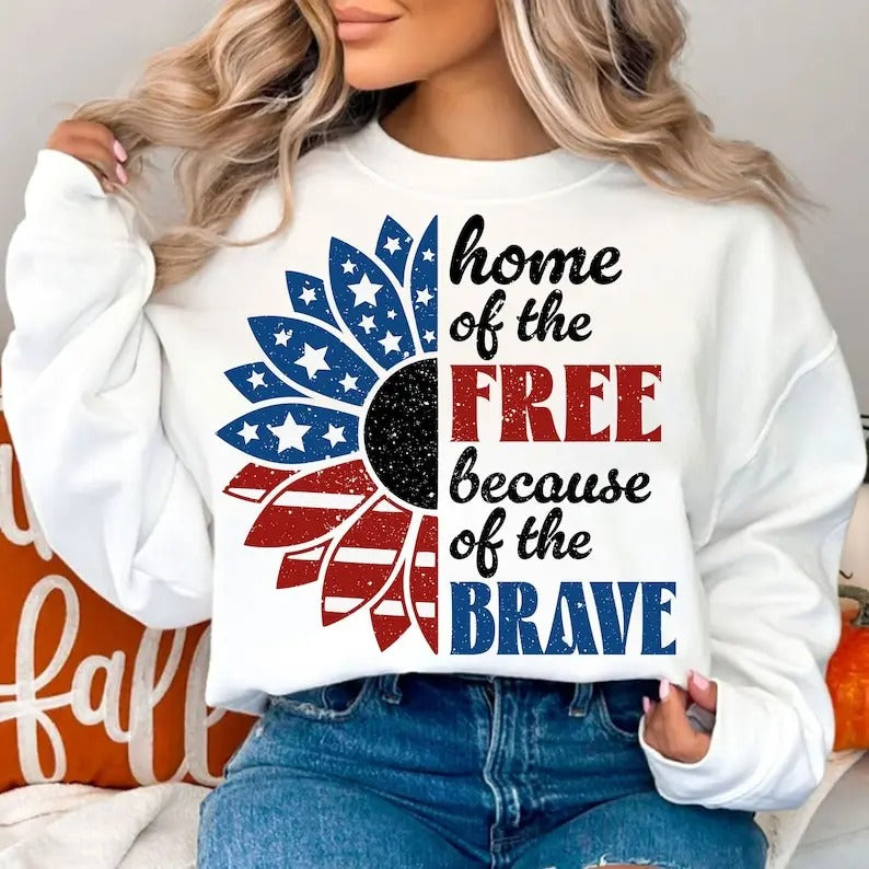 Premium Home of The Free Because of The Brave , 4th of July , Fourth Of July sweatshirt