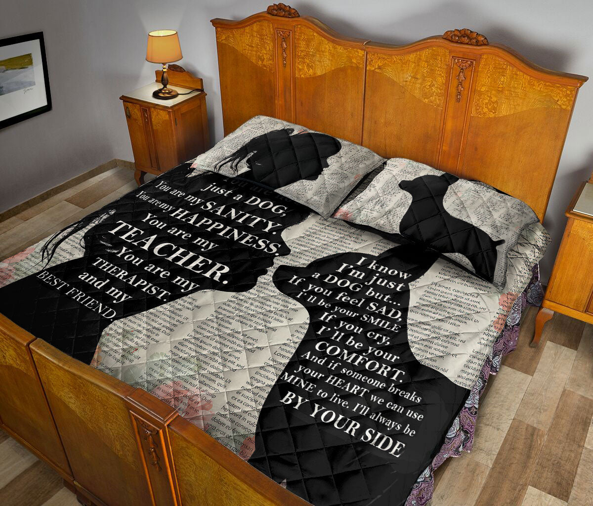 Chihuahua Quilt Set, You Are Not J Ust A Dog You Are My Sanity Chihuahua Quilt Blanket With Pillowcases, Quilt Bedding Set