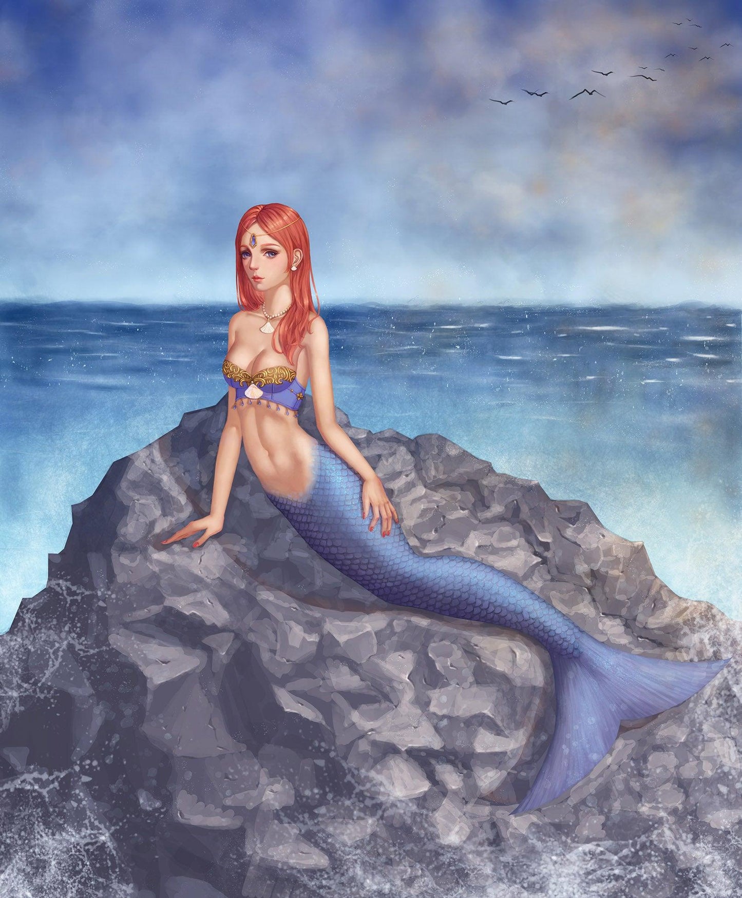 3D Blue Sea Mermaid Reef Quilt Cover Set Bedding Set Pillowcases 12