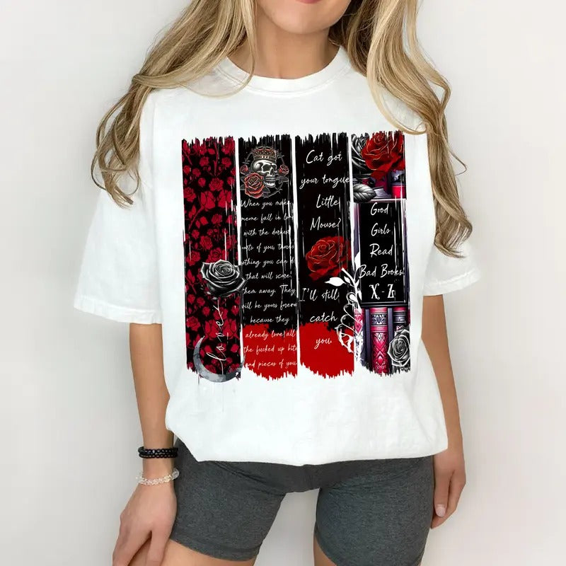 Run Little Mouse T-Shirt, Haunting Adeline Sweatshirt, Dark Romance Hoodie, Smut Reader Tee, Women's Book Lover Gift, Rose Skeleton Sweater