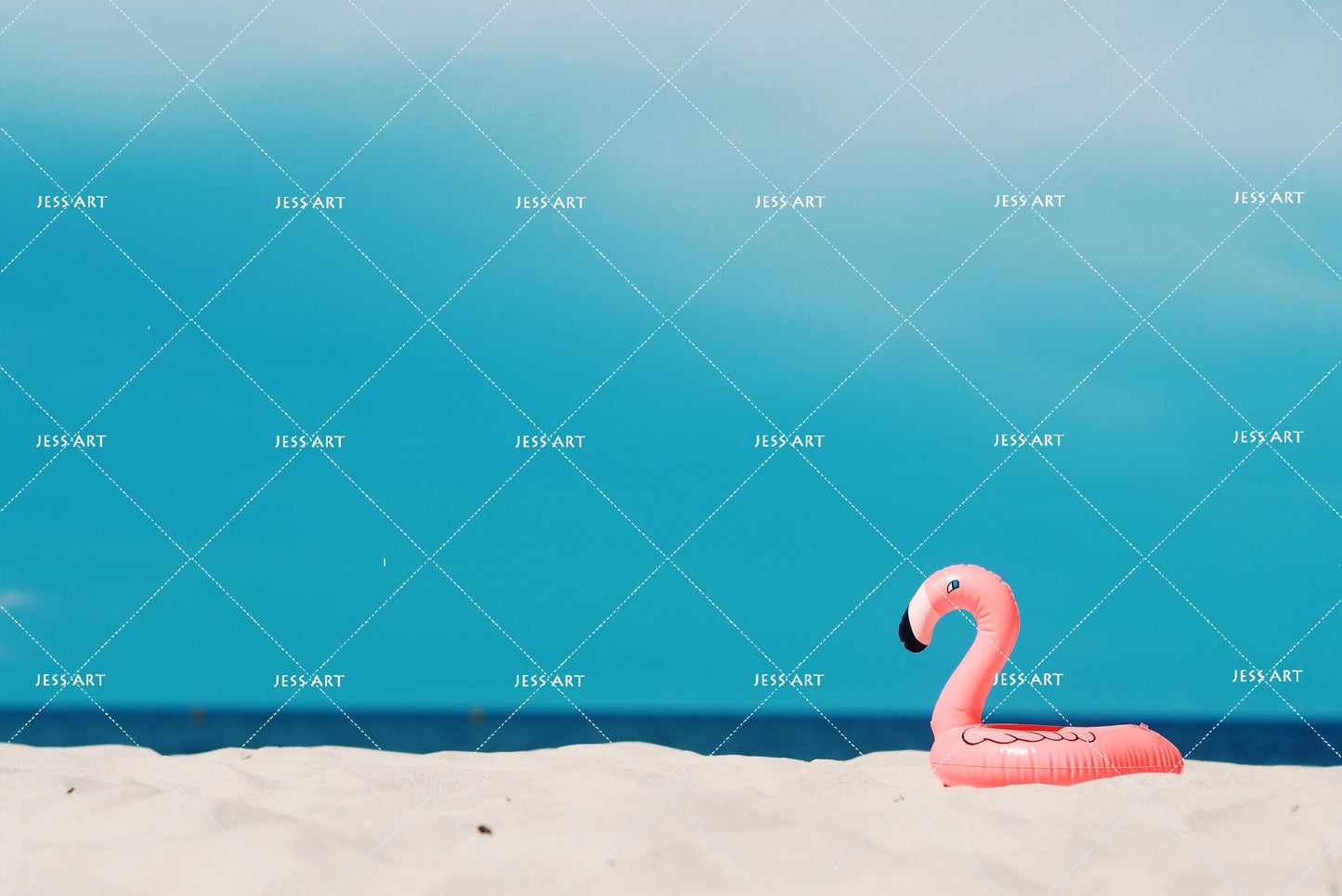 3D Blue Flamingo Lifebuoy Beach Quilt Cover Set Bedding Set Pillowcases 72