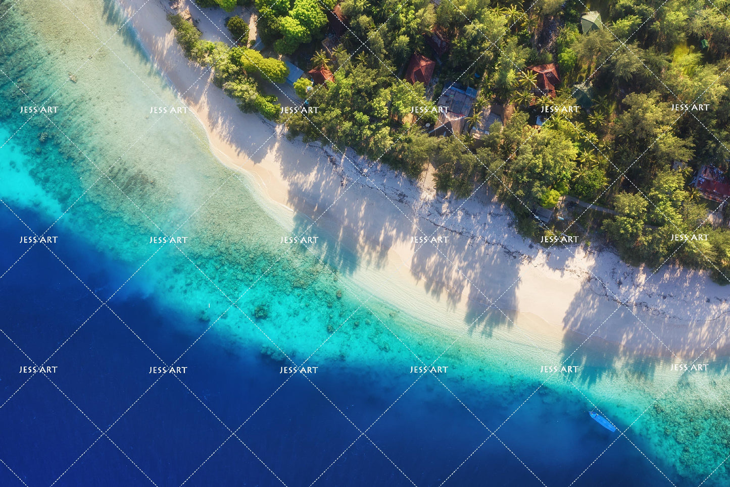 3D Blue Sea Beach Forest Quilt Cover Set Bedding Set Pillowcases 100