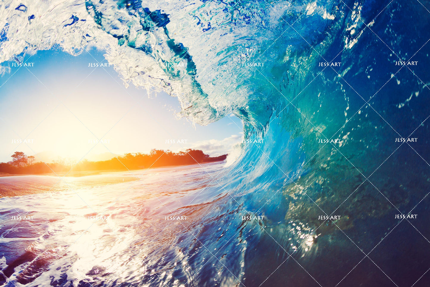 3D Blue Sea Wave Quilt Cover Set Bedding Set Pillowcases 16