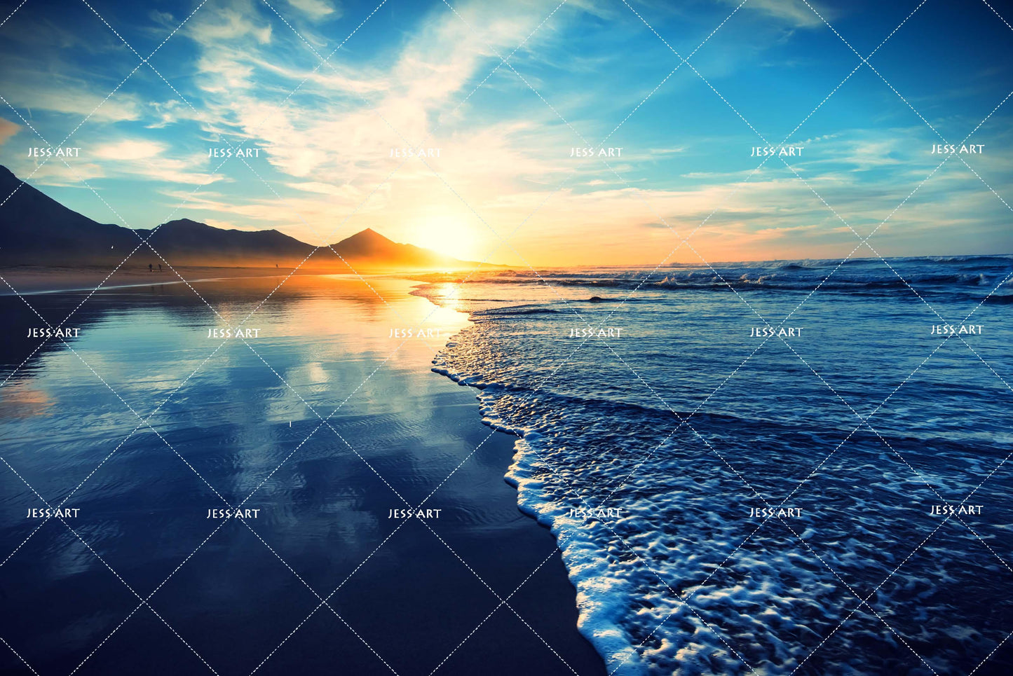 3D Blue Sea Mountains Quilt Cover Set Bedding Set Pillowcases 56