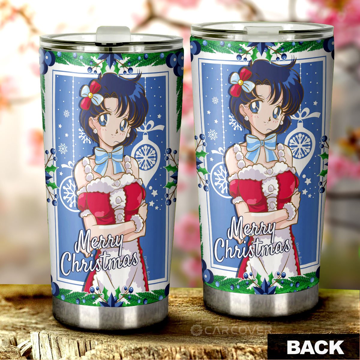 Sailor Mercury Tumbler Cup Custom Christmas Sailor Moon Anime Car Accessories