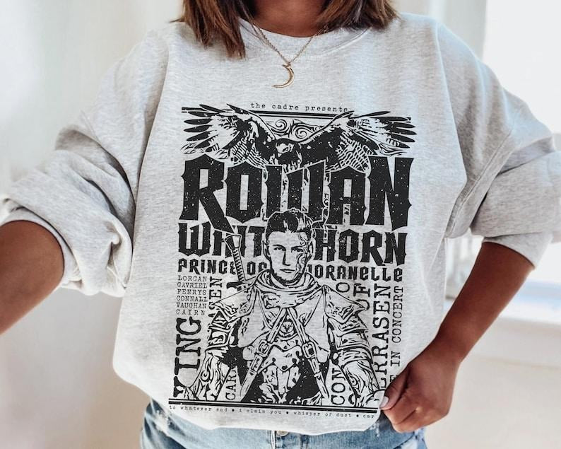 ToG Rowan Whitethorn Concert Album Sweater | OFFICIALLY LICENSED | Sarah J. Maas SJM Throne of Glass To Whatever End Fireheart Terrasen