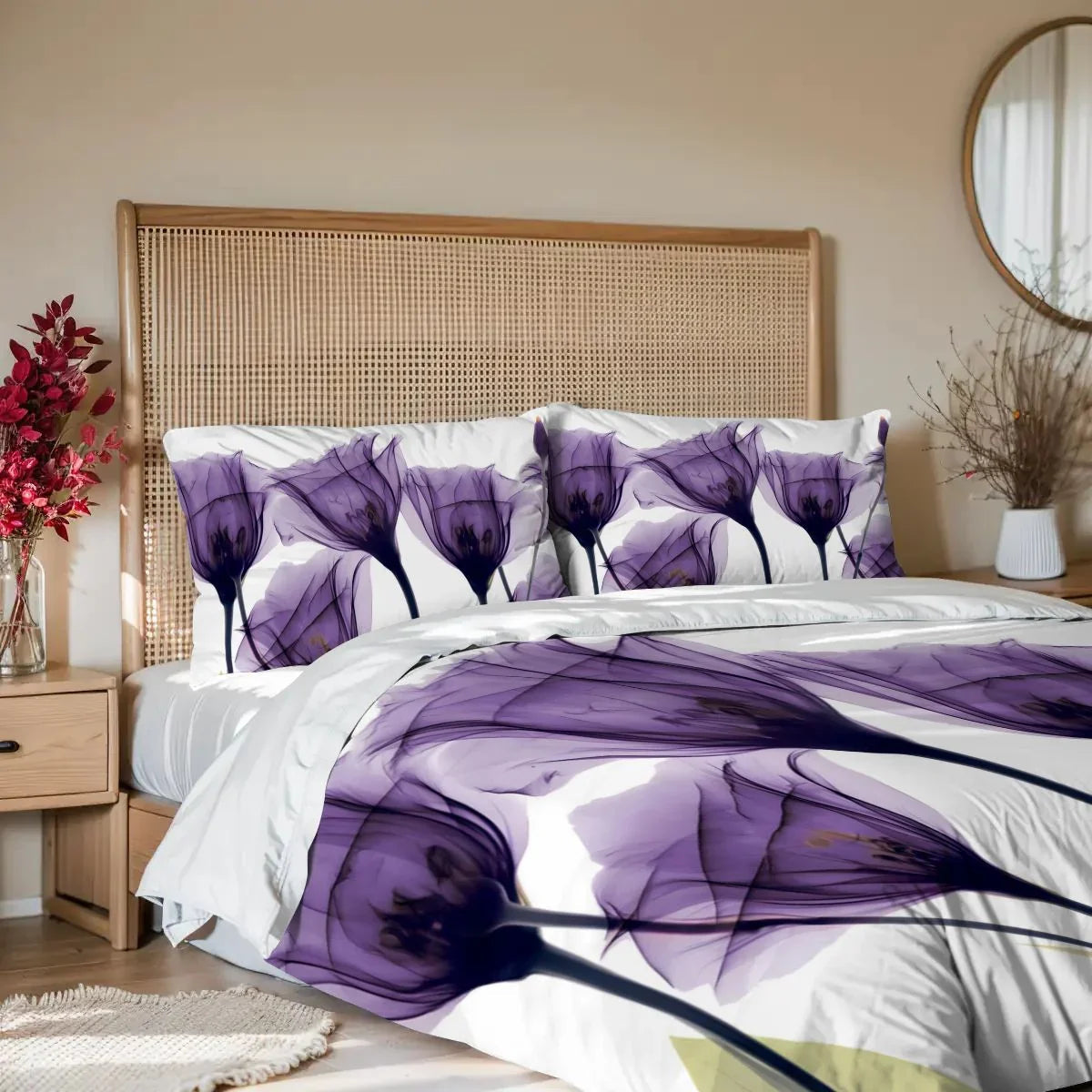 Gentian Hope Duvet Cover Bedding Set | Personalized 3-pc Duvet Cover With Pillowcases