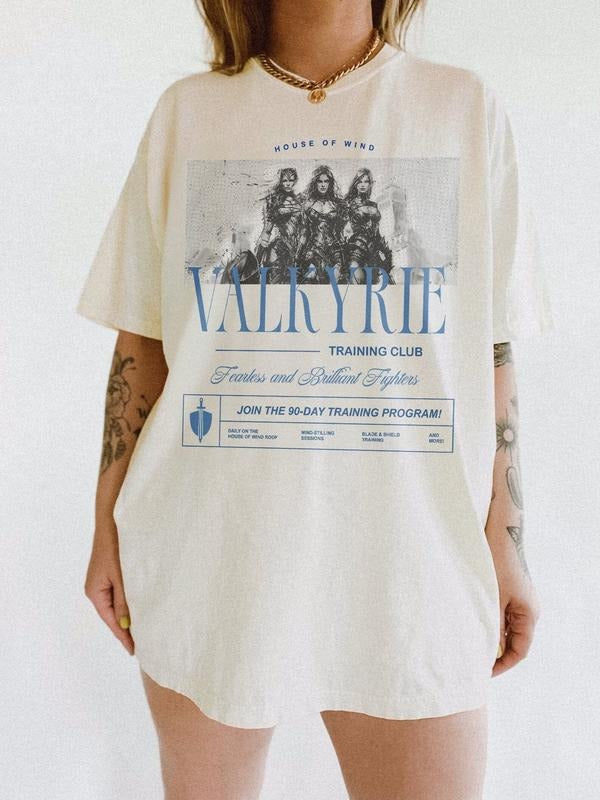 Valkyrie Shirt, ACOSF Nesta Archeron Tee Climb The Mountain Emerie Gwyn House Of Wind Bookish Licensed SJM ACOTAR Merch Cassian Azriel Tee