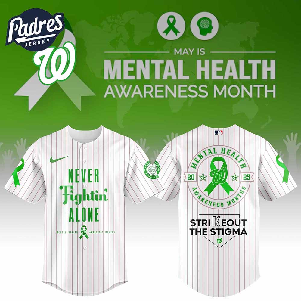 Washington Nationals MLB x Special Mental Health Awareness Week Baseball Jersey - Padres Jersey Oasis: Elevate Your Baseball Style Game