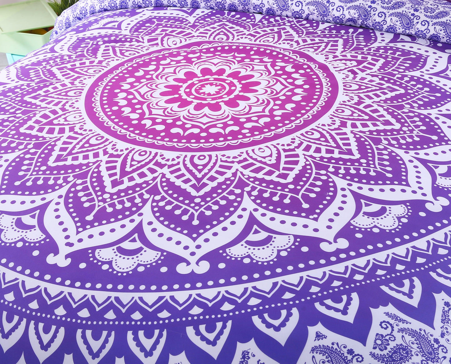 3D Bohemian Purple Quilt Cover Set Bedding Set Pillowcases 22