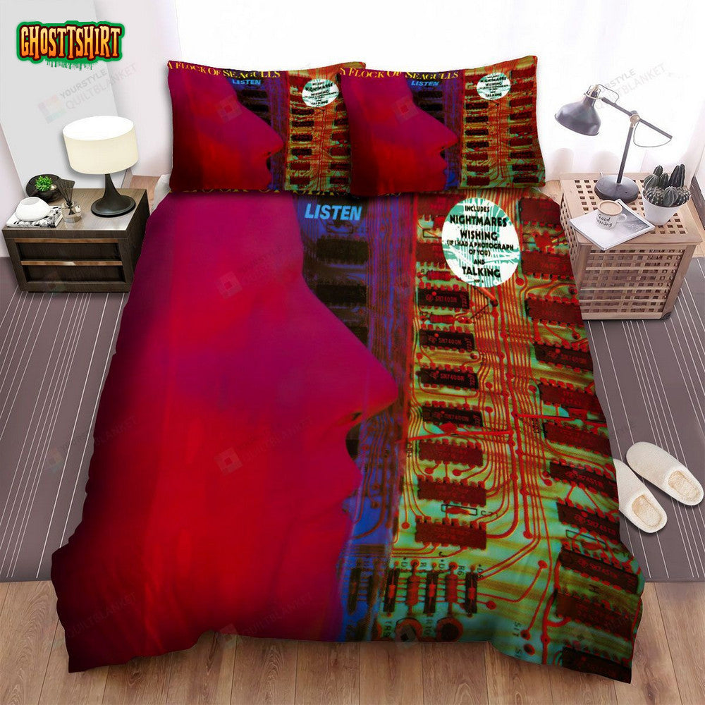 A Flock Of Seagulls Band Album Listen Bed Sheets Spread Comforter Duvet Cover Bedding Set