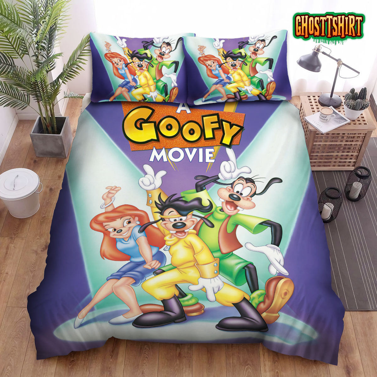 A Goofy Movie 1995 Poster Movie Poster Bed Sheets Duvet Cover Bedding Set