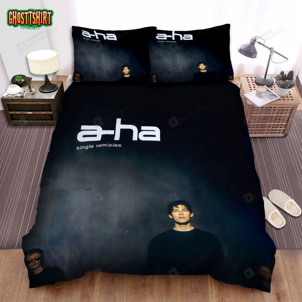 A-Ha Music Band Single Remixes Bed Sheets Spread Comforter Duvet Cover Bedding Set